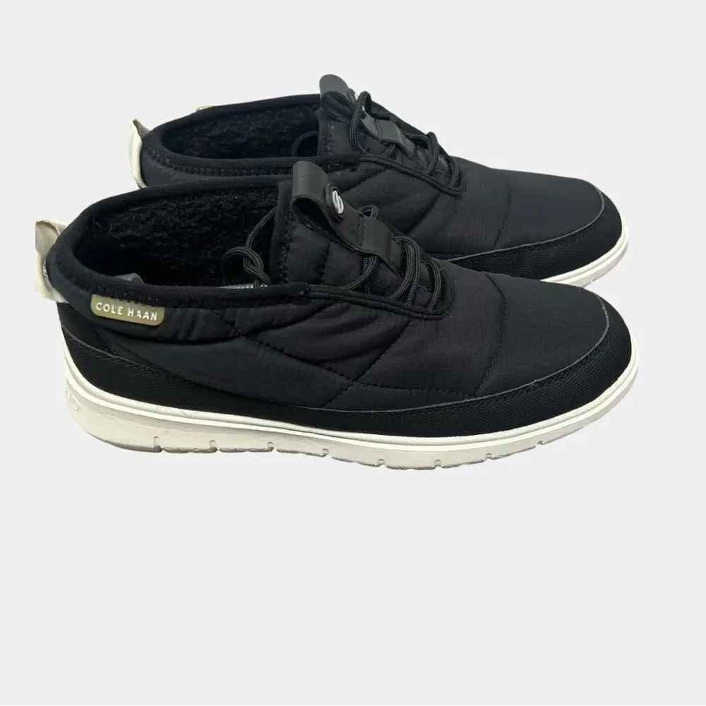Sz 8.5 Cole Haan Women's Generation Zerogrand Rec Mid Sneaker Black & White $85